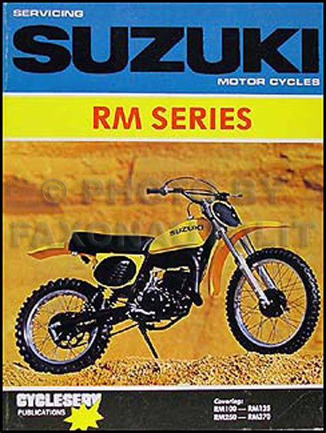 Suzuki rm series repair shop manual cycleserv rm100 rm125 rm250 rm370. - 01 manuale di ricostruzione del motore cr125.