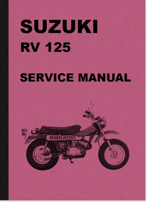 Suzuki rv125 motorcycle service repair manual. - Genie s 80 s 85 s80 operators manual maintenance information.
