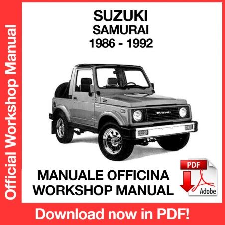 Suzuki samurai 1 3 manuale utente. - Trattori vari cub cadet 46in manuale operatore tosaerba.