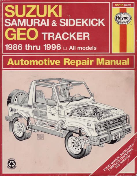 Suzuki samurai sidekick geo tracker 1986 1996 repair manual. - 2003 honda vtx 1800c owners manual.