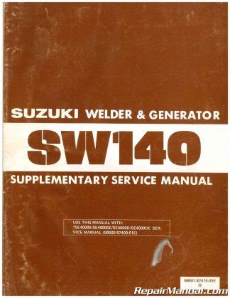 Suzuki se 700 a generator service manual. - 2rz e toyota hiace engine service manual.
