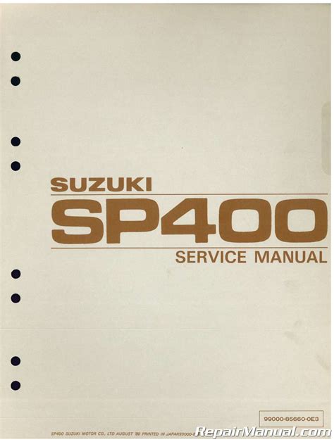 Suzuki sp400 sp 400 service repair workshop manual. - ... che idea, morire di marzo.