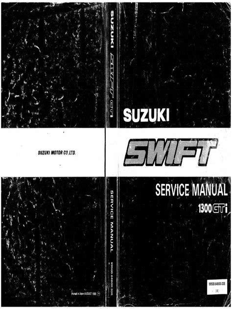 Suzuki swift 1300 gti service manual. - Uit de geschiedenis van het westland.