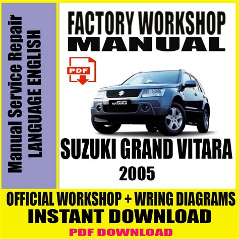 Suzuki vitara factory service manual 1999 2005 download. - Atrapada en la camara del terror.