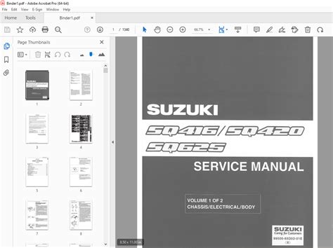 Suzuki vitara sq416 sq420 sq625 manuale di servizio completo. - Guide to being a readiness nco.