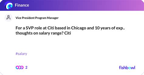 Svp salary citi. Source: Wikipedia (as of 04/28/2019). Read more from Wikipedia See user submitted job responsibilities for Senior Vice President. Learn More About Compensation Packages Employee Flight Risk Gender Pay Gap Job Openings for This Role Check out Senior Vice President jobs in Boydton, Virginia 