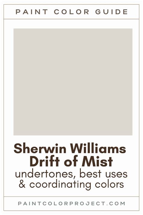 Take a look at pictures of real interiors and exteriors painted with beautiful SW 9628. Find out if this gorgeous warm grey paint color would look great on your living room walls or trims ... SW 9166 Drift of Mist Sherwin Williams. Y487 Piazza Tikkurila. SW 9566 Grey Heron Sherwin Williams. SW 7647 Crushed Ice Sherwin Williams. SW 9571 Solstice .... 