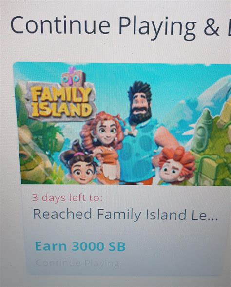 Swagbucks family island. r/SwagBucks • I just finished level 200 for Best Fiends for only 750 sb and It was excruciatingly painful to get through. I absolutely DO NOT recommend unless you are really good at this kind of game. It was not worth it but I committed to it and couldn’t abandon it. 