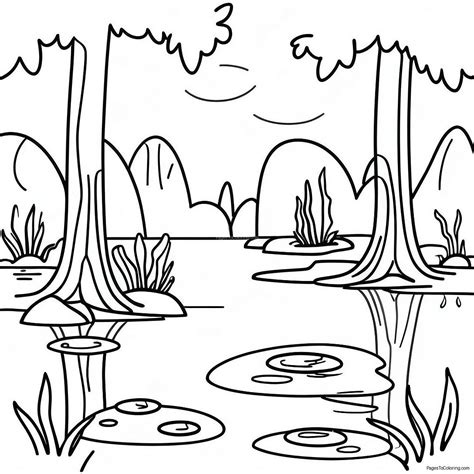 Swamp Coloring Page