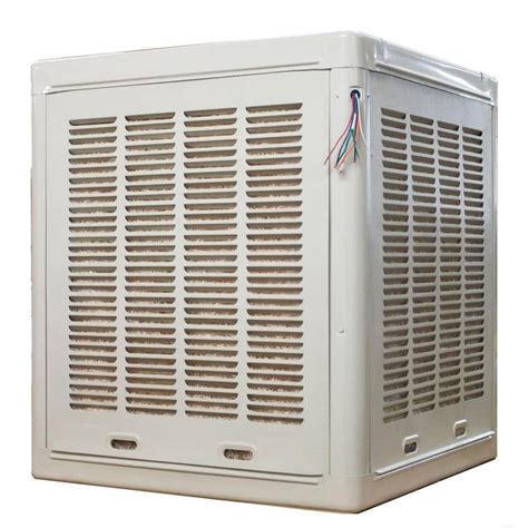 Outdoor evaporative cooler units are made to cool entire homes or workspaces. You can place these air coolers on building roofs or outside homes and connect them to ventilation systems. Large units that you fit with powerful motors can distribute cool air over 2,000 square feet or even more. Find Green evaporative coolers at Lowe's today..
