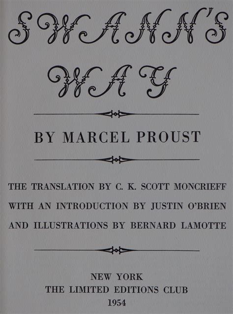 Read Swanns Way By Marcel Proust
