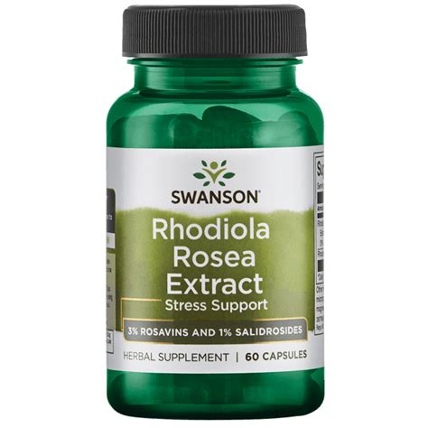 Swanson, Extrait de rhodiole rose, 60 capsules