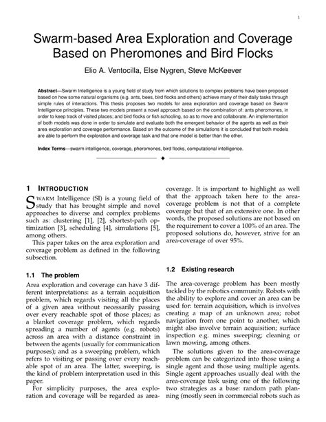 Swarm-based Area Exploration and Coverage Based on Pheromones and Bird …