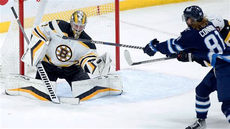 Swayman makes 36 saves NHL-leading Bruins beat Jets 3-0