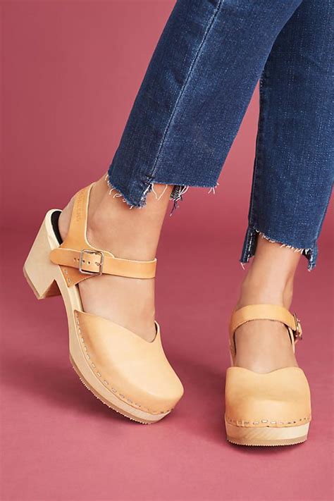 Swedish Hasbeens covered high in tan size 38 NIB!! Platform high