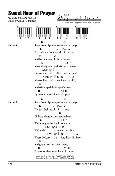 Sweet Hour Of Prayer sheet music by William W. Walford (Lyrics & Chords