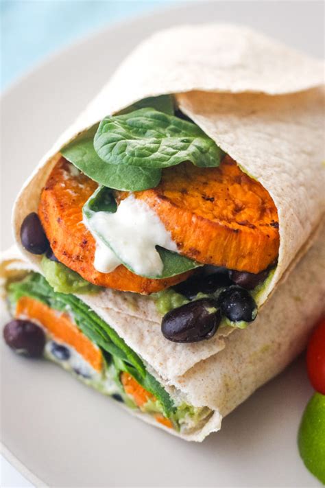 Sweet Potato Veggie Wrap (+ Salad Option)