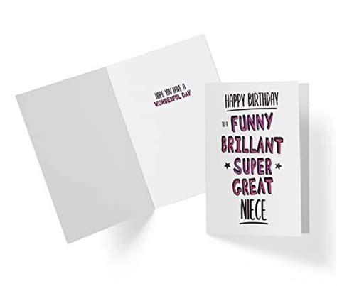 Sweet and Funny Birthday Card For Niece, Large 5.5 x 8.5 Greeting Card …