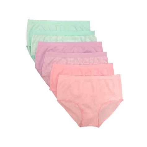 Stay covered with a smooth silhouette in this Secret Treasures 3-pack of bikini panties. Super-soft stretch fabric and a wide waistband offers all-day comfort with ease. Material: White/Dark Iris: 94% Nylon/6% Spandex; Black/Heather: 66% Nylon/25% Polyester/9% Spandex.