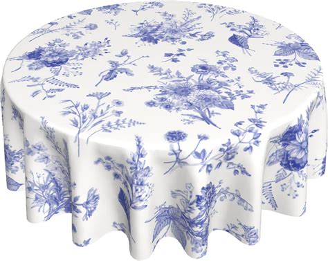 Sweetshow Floral Round Tablecloth 60 Inch Spring Summer …