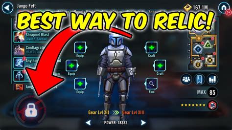 Complete list of all character relics for Light Side Star Wars Galaxy of Heroes!