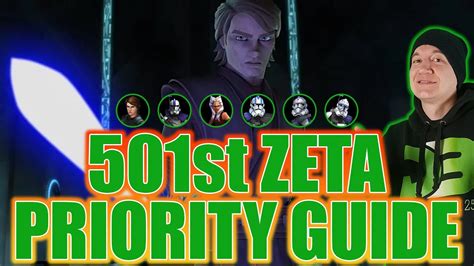 Swgoh zeta priority list. Zeta ability upgrades for SWGOH Characters Unique 0-0-0 · Drain Organics If the ally is a Dark Side Droid, they also gain Offense Up for 2 turns and 15% Turn Meter; if the ally is BT-1 he gains 30% Turn Meter instead Min Level: 80 Special · 4 50R-T · Sabacc Shuffle 
