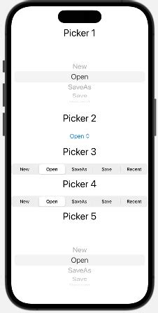 Swiftui picker style.  Pickers are not very customizable.  On iOS, the picker will be collapse...