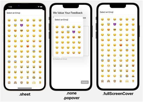 Swiftui popover vs sheet vs modal.  Here is a code explaining what I mean.