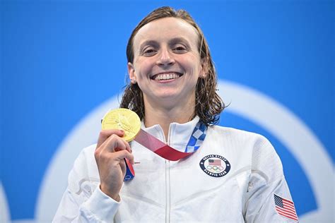 Swimmer Katie Ledecky says the thrill of winning a gold medal for Team USA never gets old