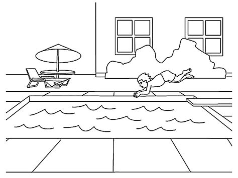 Swimming Pool Coloring Pages Get Coloring Pages