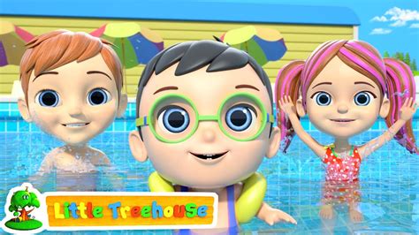 Swimming Song Family at the Swimming Pool Nursery Rhymes by Little