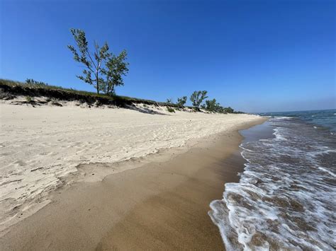 Swimming at Indiana Dunes West Beach - National Park …