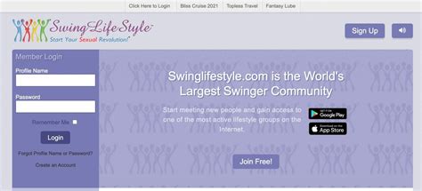 Swinglifestle - Swinglifestyle and its affiliates, successors, assigns, employees, agents, directors, officers and shareholders assume no responsibility or liability which may arise from the content thereof, including, but not limited to, claims for defamation, libel, slander, infringement, invasion of privacy and publicity rights, obscenity, pornography ...