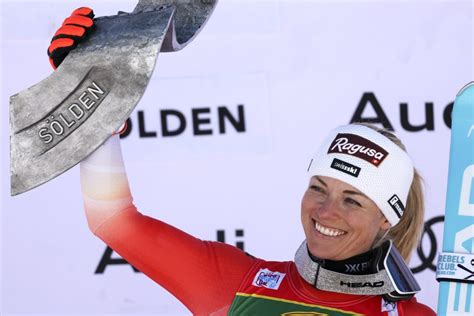 Swiss skier Gut-Behrami takes World Cup season-opening GS. Mikaela Shiffrin places 6th