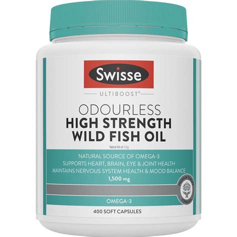 Swisse Ultiboost Odourless High Strength Wild Fish Oil Supplement