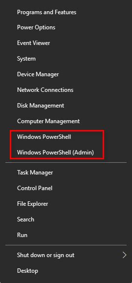 Switch Command Prompt and PowerShell on the Win+X Menu