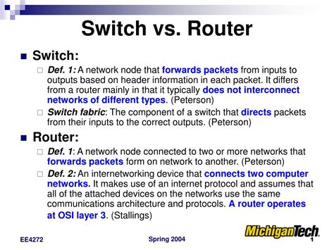 Switch vs router. Oct 27, 2017 ... A Layer 3 switch is both a switch and a router. So Layer 3 switch is a switch that can route traffic, and a router with multiple Ethernet ports ... 