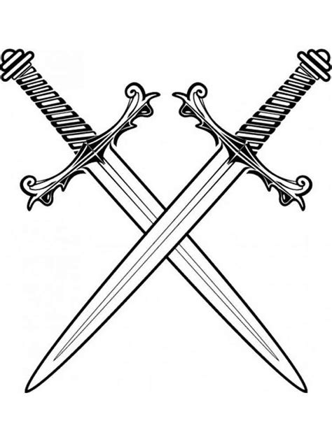 Sword Coloring Pages to download and print for free