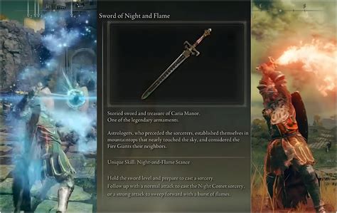 Sword of night and flame. I just learned about the sword of night and flame and decided to test it on a second character the sword feels great and more engaging while still being a powerhouse. My question is should I stick with my first build or is it worth it to respec into a int/faith build for the sword ? Related Topics Elden Ring Open world Action role-playing game Gaming … 
