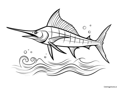 Swordfish Coloring Page