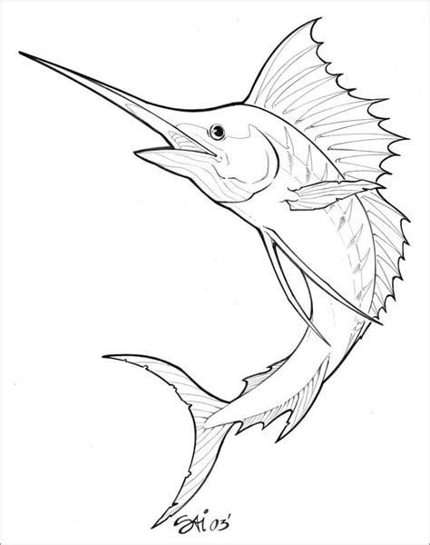 Swordfish Coloring Pages