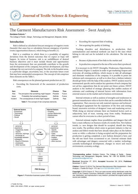 Swot Analysis of Cambodia Garment Industry by Josed De Coster