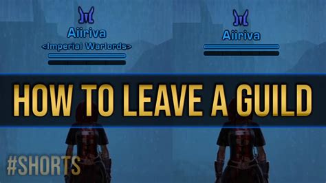 Swtor leave a guild. In this video I'll show you how to transfer items to your guild.Want to join us on SWTOR? Then follow this link: http://asheshq.com/forum/m/798595/viewthrea... 