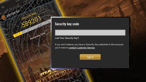 Swtor lost security key. Hey. I got the security key generator on my Iphone. Just wondering if my IPhone stops working or i lose it or watherever, if i cant use it. Can i still in someway get into my account on Old Republic? By reset? By support? … 
