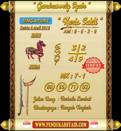 Syair keris sakti hari ini. En page 19305 promo4d.