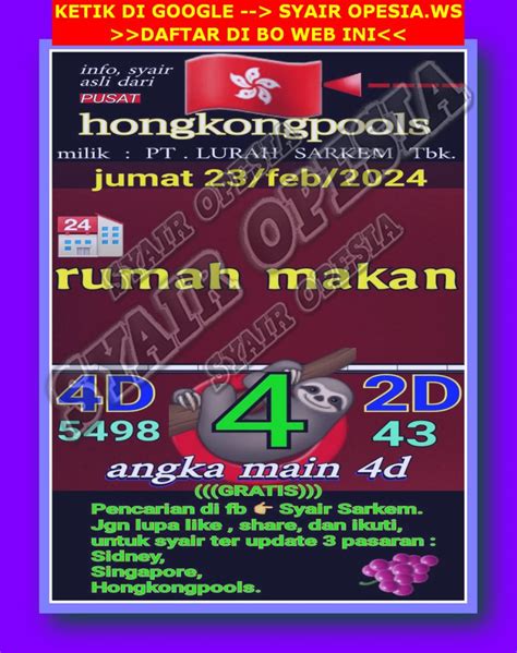 Syair togel hongkong 21 januari 2019. Prediksi tips parlay.