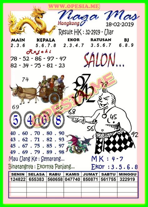 Syair togel hongkong senin 18 februari 2019. Bandar.