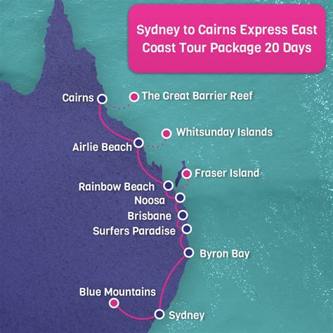 The most efficient way to travel from Sydney to Cairns is by flying, with a journey time of 5 hours and 37 minutes and costing between $100 and $390. Alternatively, you can opt for a train journey, taking approximately 39 hours and 57 minutes and costing between $160 and $4,200. Another option is to take a bus via Brisbane, which takes around ...