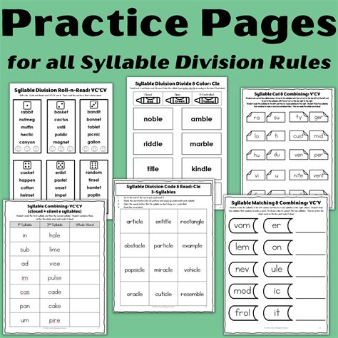 Syllable division practice online.  Something or Nothing - Draw a line be...