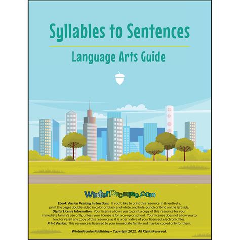 Syllables to Sentences Guide Print WinterPromise